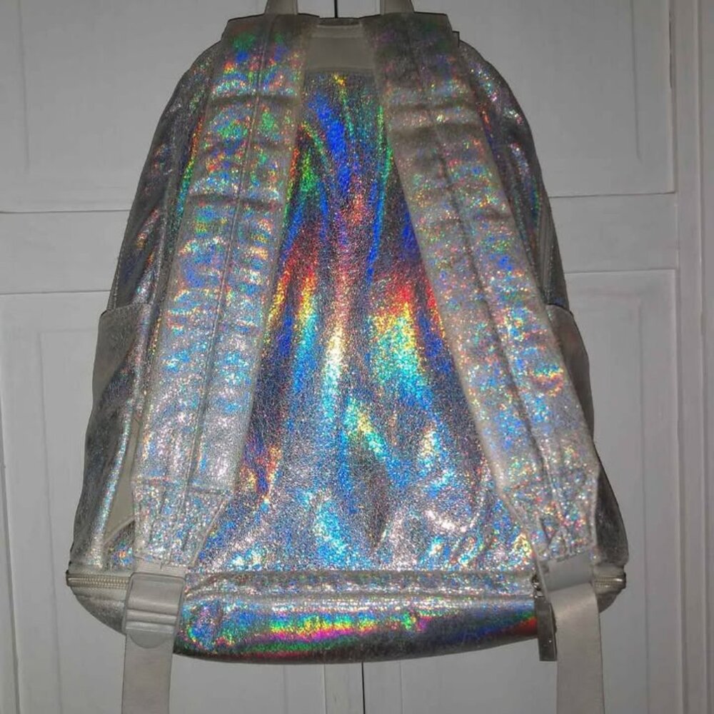 No Boundaries Silver Iridescent Laptop Backpack - Picture 4 of 4